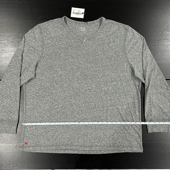 UNTUCKit Heather Grey Notch Neck Long Sleeve T -Shirt - 3XL - Picture 7 of 8